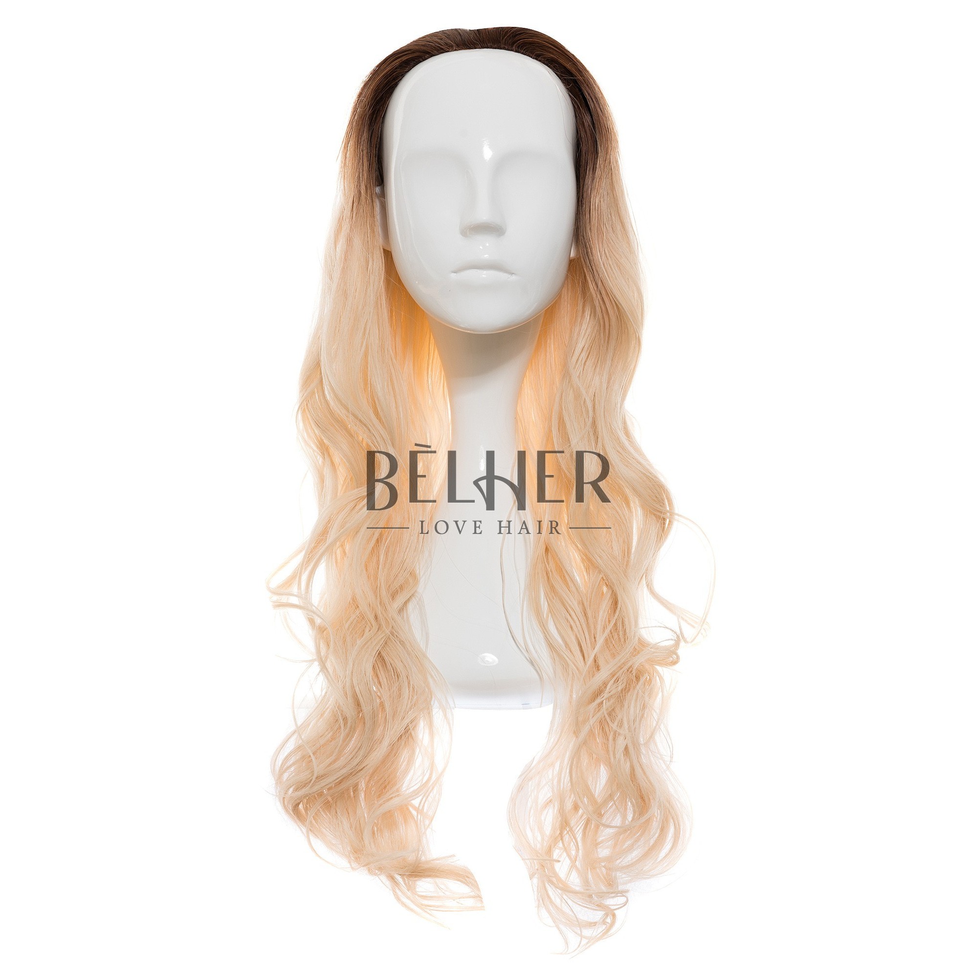 Peruca Partiala 3/4 Ombre Blond Bej