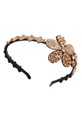 Bentita Ocazie 2 Flori Cristale Auriu