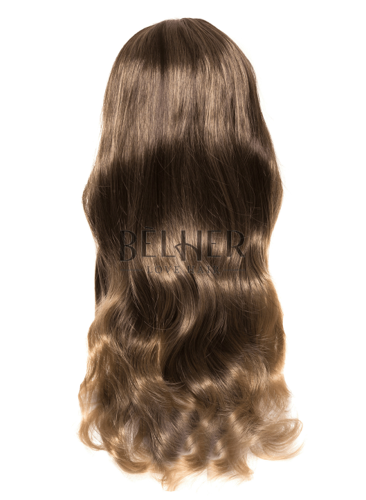 Synthetic Fiber Wig Ombre Brown