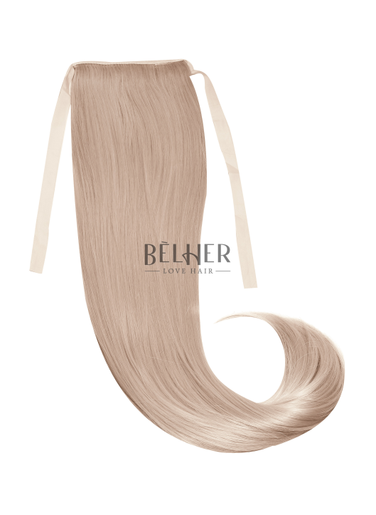 Straight Platinum Blonde Hair Tail