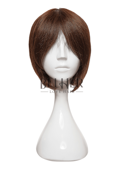 Discover the JOYCE Wig in Natural Dark Brown, a monofilament wig