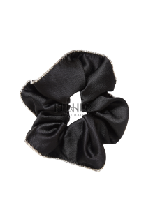 Elastic Satin Strasuri Negru