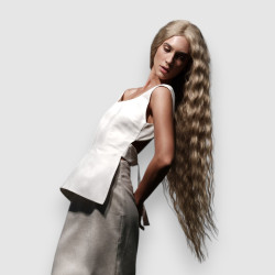 The BIA wig, made of heat-resistant synthetic hair.