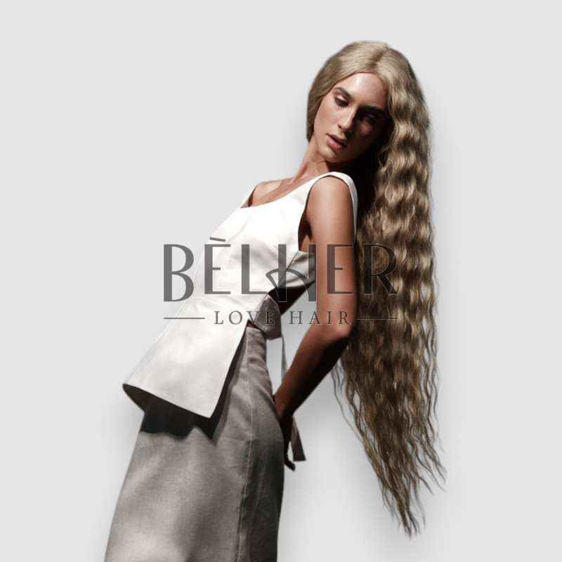 The BIA wig, made of heat-resistant synthetic hair.