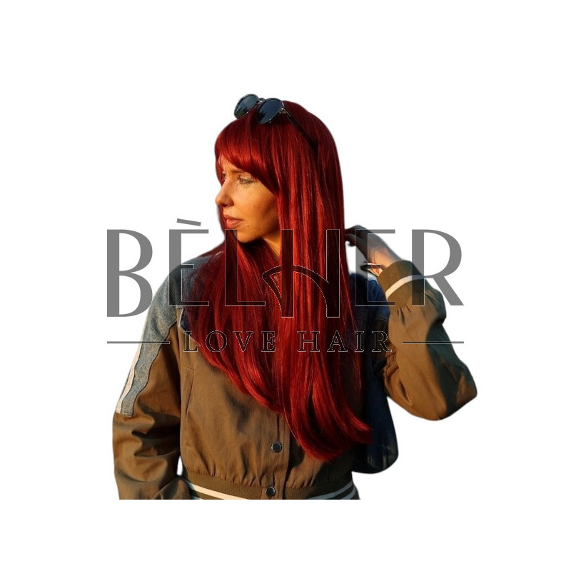 KARINA wig Intense Red made of synthetic hair,