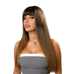 Light Brown Bangs with hair cap