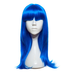 VERA wig Blue made of synthetic hair