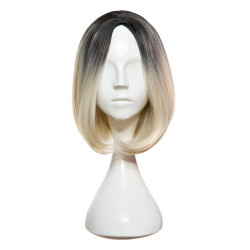 The Amely Natural Black White Blonde Ombre Wig