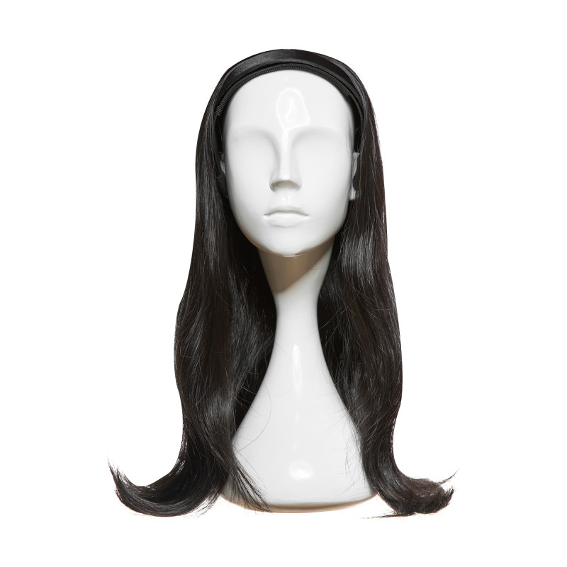 Partial Wig with Headband Natural Black