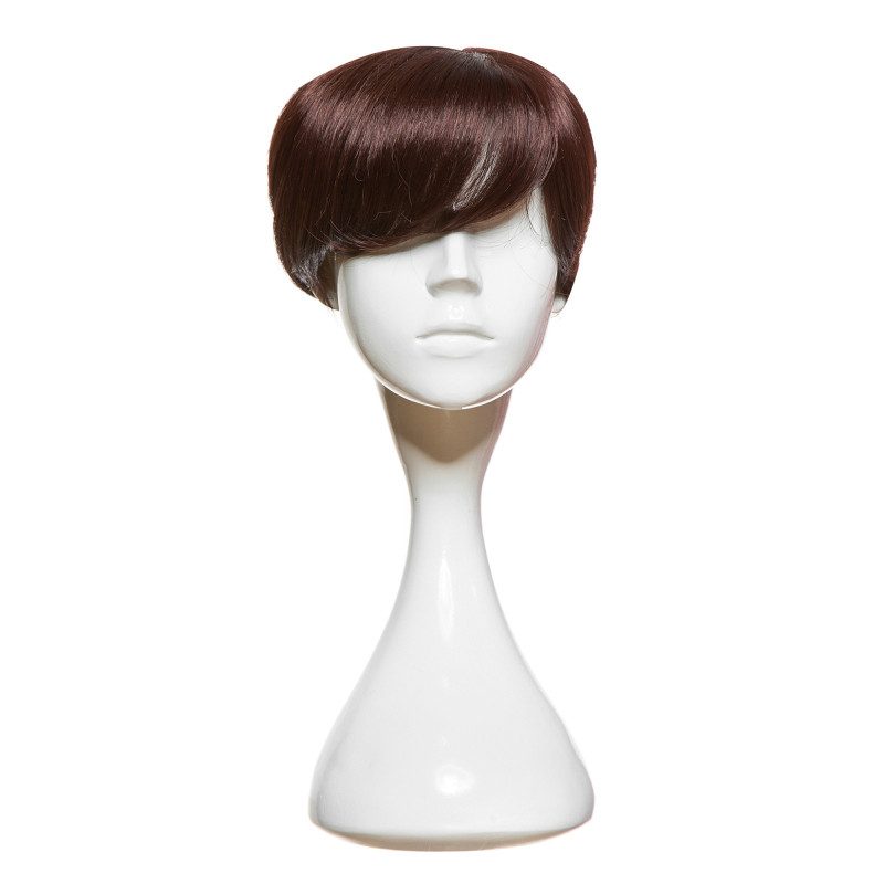 Partial Clip-On Wig with Dark Red