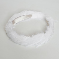 Wide Crown with White Feathers