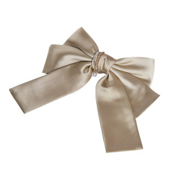 Cream Voile Bow Hair Clip