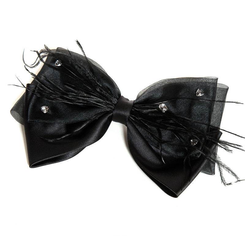 Black Feather Hair Clip