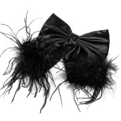 Black Bow Hair Clip