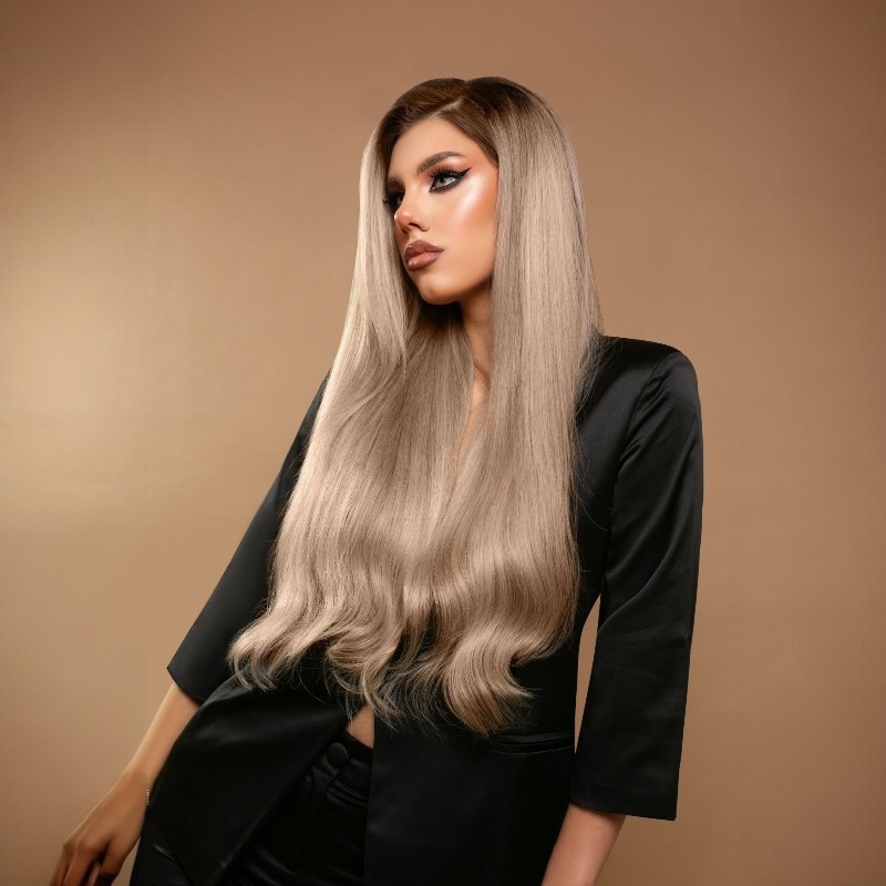 Clip-on extensions Deluxe Grey Blonde