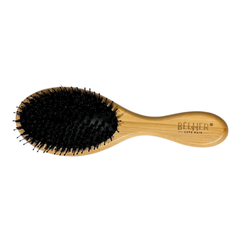 Professional Brush with Natural Boar Bristles and Nylon