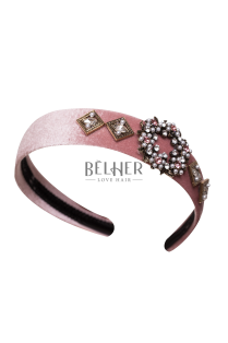 Bentita Roz Catifea Bijuterie Lateral