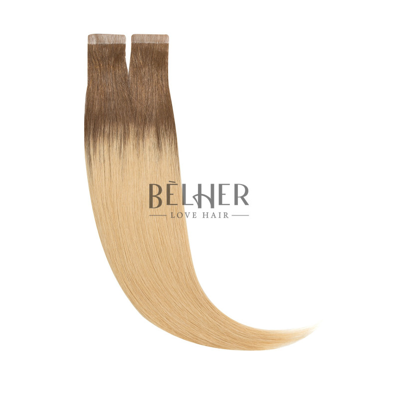 Extensii Tape-On Premium Ombre Saten Natural-Blond