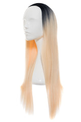 Peruca Partiala 3/4 Ombre Blond Alb