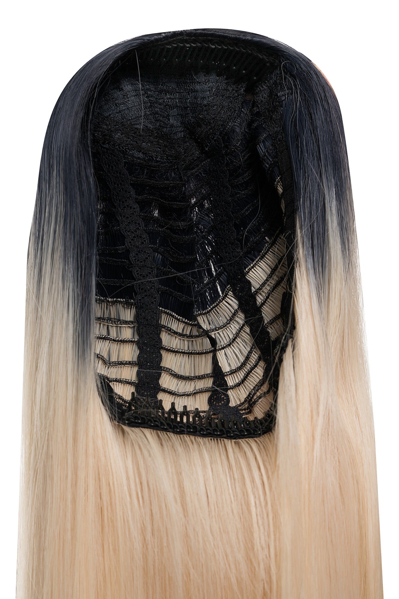 Peruca Partiala 3/4 Ombre Blond Alb