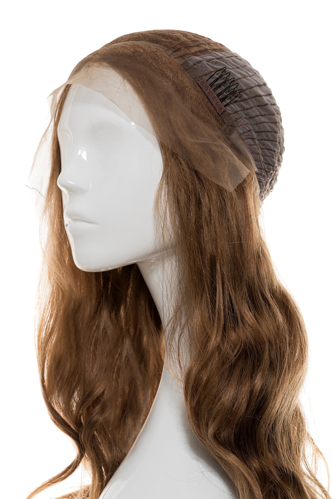 Peruca Naturala Blond Inchis Cenusiu