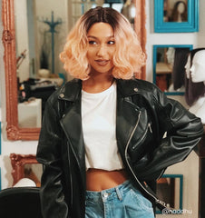 Peruca HEIDI Ombre Roz Pastel