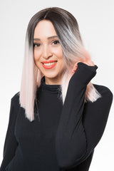 Peruca Brigitte Ombre Roz Pastel