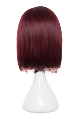 Peruca naturala Amelia Burgundy