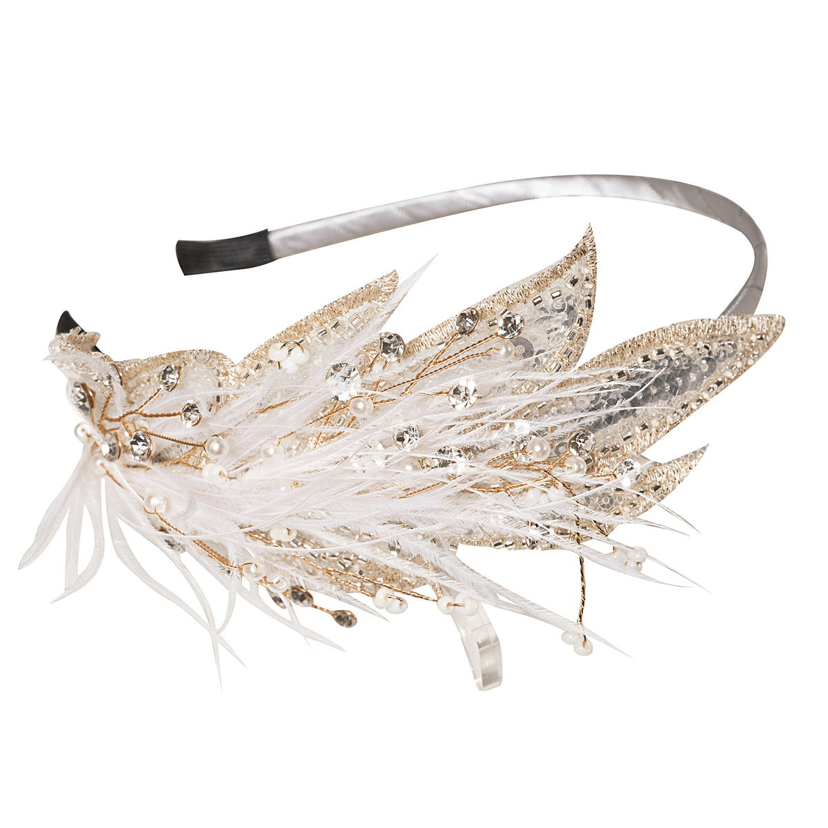 Coronita Ocazie Subtire Pene Si Cristale