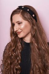 Coronita Aplicatii Perle Negru