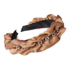 Bentita Aplicatii Perle Satin Bej