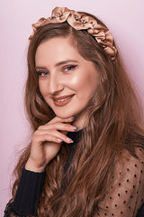 Bentita Aplicatii Perle Satin Bej