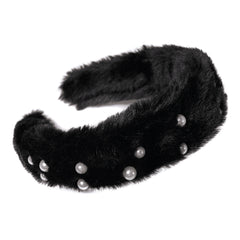 Bentita Aplicatii Perle Blanita Negru