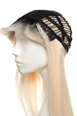 Peruca HOLLY Ombre Negru Blond Platinat