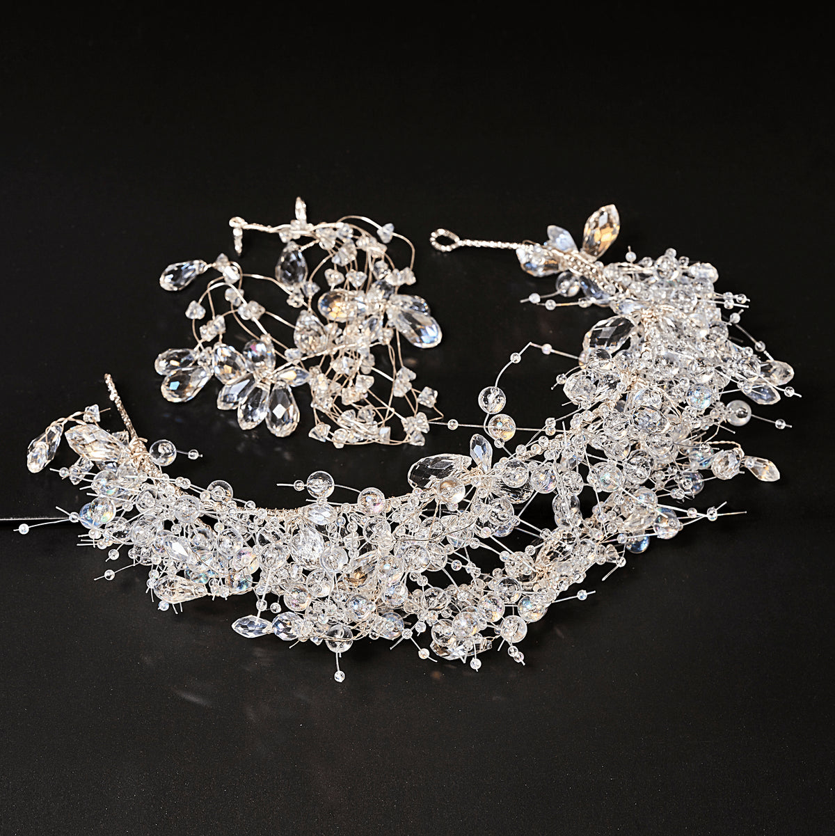 Coronita Bijuterie Par Cristale Si Margele