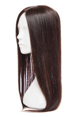 Peruca Partiala Naturala Monofilament Saten Inchis