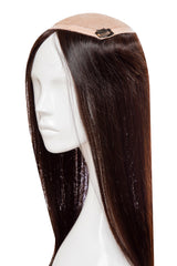 Peruca Partiala Naturala Monofilament Saten Inchis