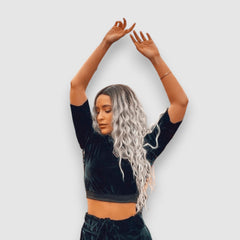 Peruca Amy Ombre Silver Grey