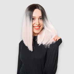 Peruca Brigitte Ombre Roz Pastel