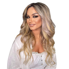 Extensii Cusute Ondulat Blond Gri