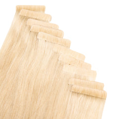 Extensii Invisible Tape-On Par Rusesc Blond Argintiu