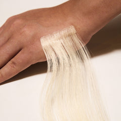 Extensii Invisible Tape-On Par Rusesc Blond Deschis