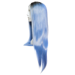 Peruca Otilia Ombre Negru Natural Albastru