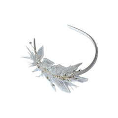 Coronita Aplicatii Bijuterie Alba de Par