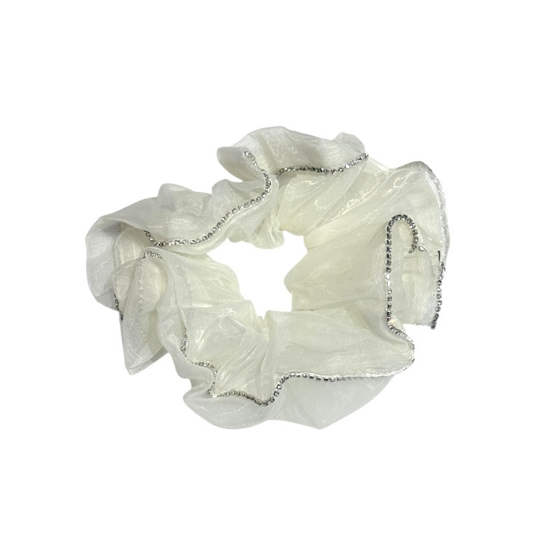 Elastic Strasuri Alb