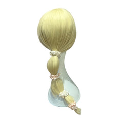 Set 4 Elastice Satin - Alb Roz