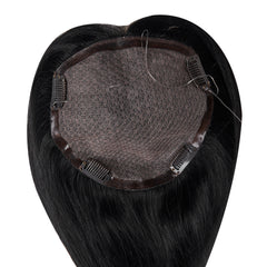 Peruca Partiala Naturala Monofilament 50cm Negru Intens