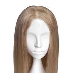 Peruca Naturala Lisa Blond Cenusiu