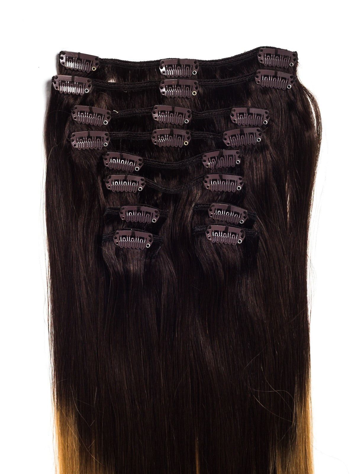 Ombre Ciocolatiu/Blond Miere Clip-On Premium