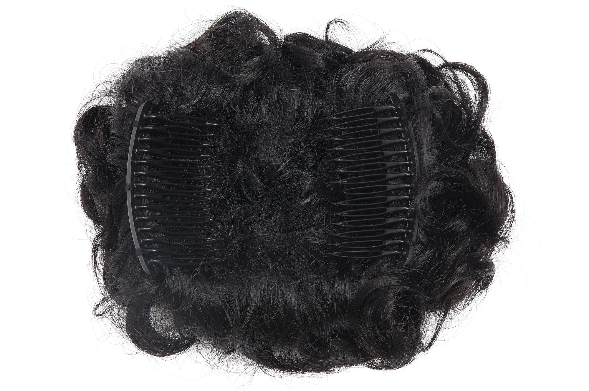 Negru Natural Coc Bucle